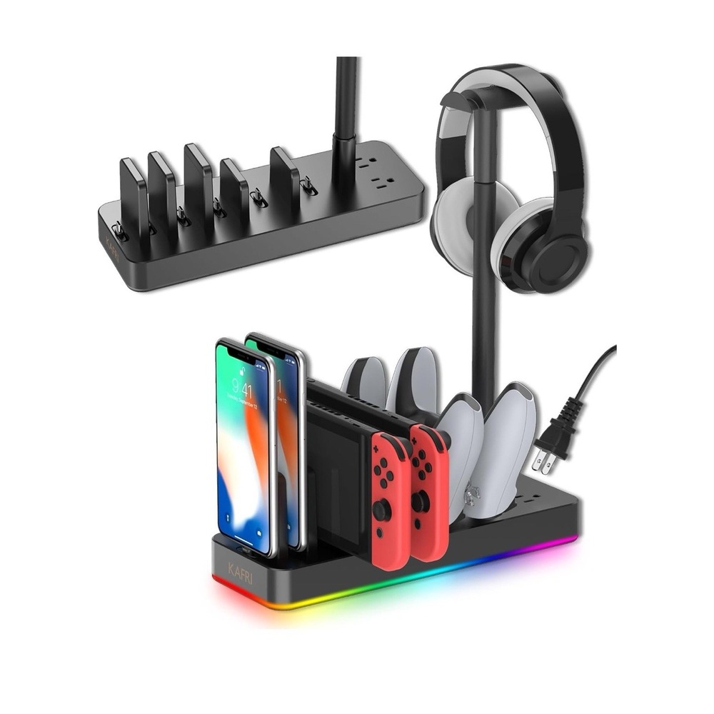 Headphone Stand with Charging Station, Gaming